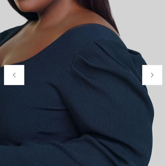 Tanya Taylor Eleanora Black Taffeta Puff Sleeve Midi Dress 3X - Picture 6 of 8